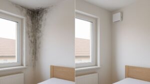 Trabajo de condensación resuelto en una vivienda de Carabanchel