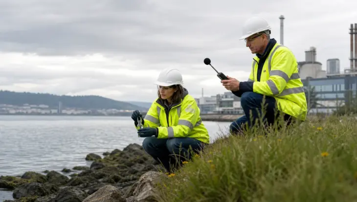 Consultora medioambiental trabajando en un proyecto sostenible en Santander