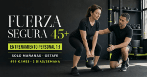 Entrenamiento personal 1 a 1 de Fuerza Segura 45+ en Getafe