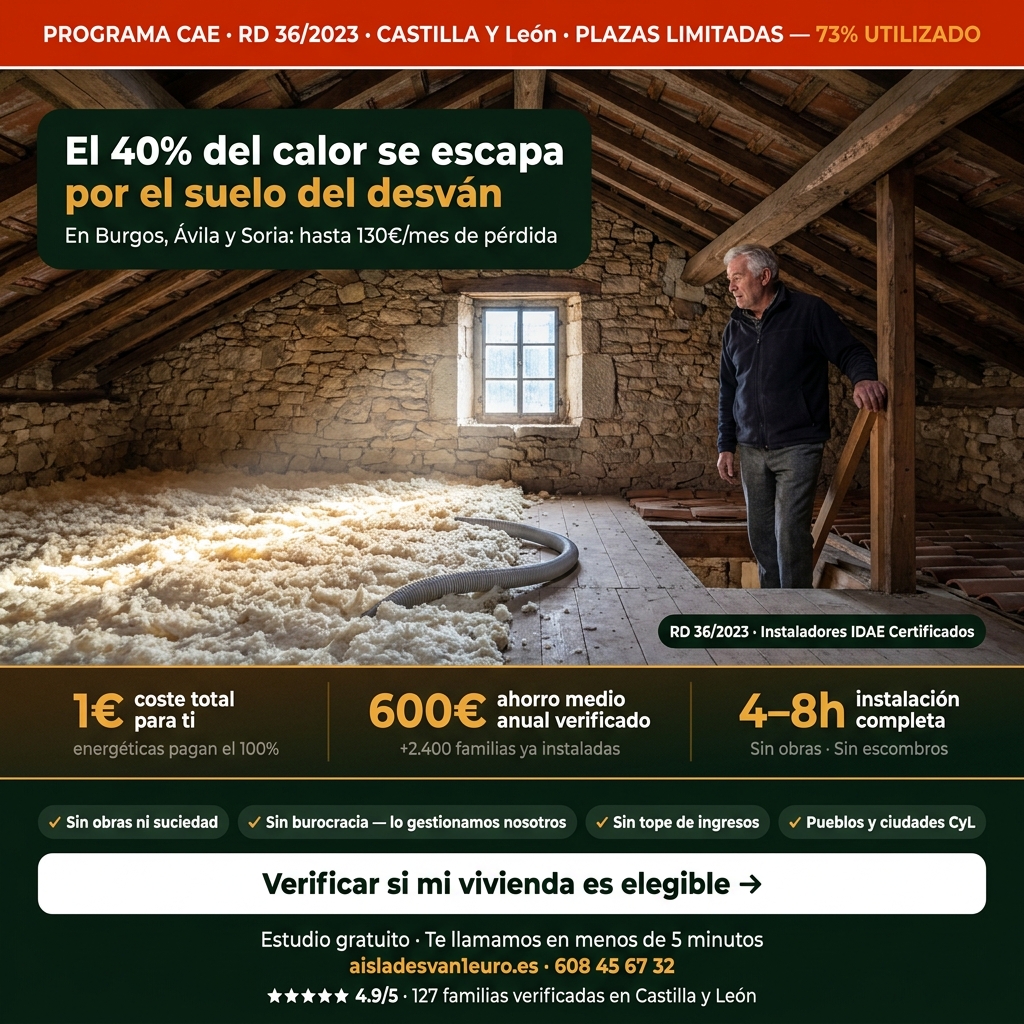 AIAislamiento de Buhardilla subvencionado para casas antiguas