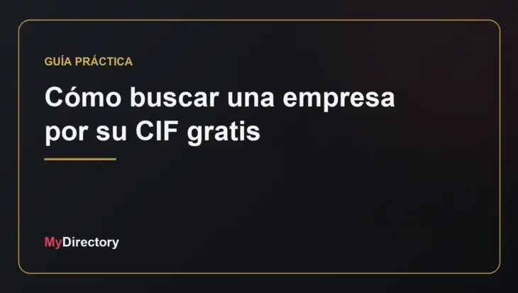 Cómo buscar una empresa por su CIF gratis