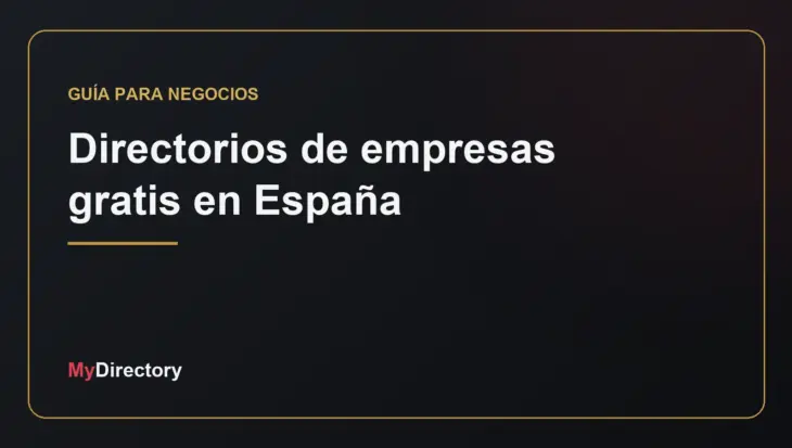 Directorios de empresas gratis en España
